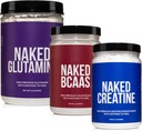 Naked svalový rast a zotavenie Bundle: čistý glutamín, kreatín, a neochutené BCAA