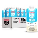 Svalové mlieko Zero Protein Shake, Vanilla Crème, 11 Fl Oz Carton, 12 Balíček, 20g Protein, Zero Cukor, 100 kalórií, Vápnik, Vitamíny A, C & D, 4g Fiber, Energizing Snack, Packaging May Vary, 12 Počet (Pack of 1)