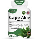Cape Aloe Natural Laxative Supplement- Zápcha Relief- Regulovať Bowel - All-Natural Herbal Detox- Manažment hmotnosti Supplement- Trápanie Pomoc Dietary Supplement- 90 Caps- non-GMO