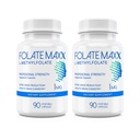 L-metylfolát doplnok (1 mg) - Profesionálna sila s optimalizovaným bioaktívnym metylfolátom - 5 MTHF - Non-GMO, bez lepidla, bez sóje, GMP - 180 Vegetariánskych nechutných kapsúl