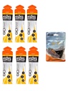 Veda v Sport GO Isotonic Energy Gels - 6 x 60ml Balíčky Bundle s elastické No-Tie topánky tváre. Vegán, bez laktózy, bez lepku, bez pšenice, bez nuly, bez SÓYA (Orange)