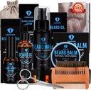 Brad Grooming Kit, Bard Kit s bradovým olejom, Bard Growth Serum, Bard Wash, Brada Balm, Bard Bruse Comb, Brada & fúzy Nožnice Brada Growd Kit jedinečné dary pre mužov