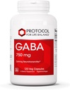 PROTOKOL PRE ŽIVOTNÉ BILANCIE GABA 750mg - Normálna kognitívna doplnok - 120 Veg Caps