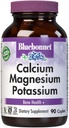 Bluebonnet kalcium horčík draselný doplnok pre ženy a mužov - podporuje zdravé kosti - vápnik 1000 mg Minerálny doplnok Chelát forma - non-GMO, Vegan, Gluten-Free 90 Caplets