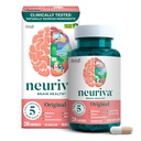 NEURIVA Original Decaffeinated Clinically Tested Nootropic Brain Supplement for Memory, Focus & Concentration, NeuroFactor & Fosfatidylserine, 28ct Kapsule