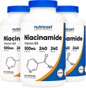 Nutricost niacínamid (vitamín B3) 500 mg, 240 kapsúl (3 fľaše)