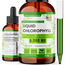 Chlorofyl Tekuté kvapky (1500 mg) - Imunitná podpora Supplement for Energy, Focus & Wellness Boost, Detox Cleanse, Skin Health & Gut Health - Non-GMO & Vegan (4oz)