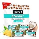 To je ono. Piña Colada Caffeine Blends Energy Mini Bars Ananás Coconut (15 Počet) Alergie-Priatelia, non-GMO, Gluten Free Snacks