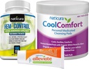 Bundle - Alleviate Natural Hemorhoid Relief Masť, Hem-Control Natural Hemorhoid Supplement (180 gróf), a CoolComfort Osobné čistiace pads (100 gróf) - All-Natural, Fast Acting
