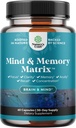Matrix Nootropic Brain Supplement for Memory and Focus Enhancement - Vitamíny pre duševné zdravie a jasnosť - kognitívny komplex pre dospelých všetkých vekových kategórií Vitality mysle - 60 kapsúl