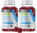 Viteey vitamín D3 Gumičky pre dospelých & Teens - 10 000 IU, 250 μg, maximálna sila - bez cukru, kosti, kĺbu a svalového zdravia, Immune Boost - Vegetarián, bez želatíny - Chutné Chewable Berry Ochutené