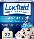 LACTAID Fast Act Žuvačky Vanilla Twist 32 tabliet (balenie po 3)
