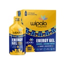 Wipala Energy Gel, Banana Coconut, 12 Balenie - Bez kofeínu, Certified Vegan, Non GMO - Čistá energia pre vytrvalosť cvičenie, beh a výkon