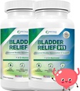 Reliéf močového mechúra 911 Detoxikačná sila - pre mužov a ženy poskytuje podporu močového mechúra, 60 Veggie Kapsule - 2 balenia