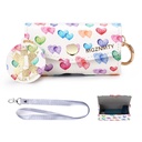 MGZNMTY Astma Inhaler Case, Nosenie a cestovné držiak prípad kompatibilný s praktickým inhalátorom pre dospelých a deti (ONLY CASE) (Raining Hearts)