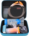 Elonbo Nosenie puzdro pre rozprašovač náhradné diely Kits/Asthma Inhaler/Inhaler Spacer Masky/Nebulizer Tubing Náhradná súprava pre mlátenie Náhradná súprava, Ručný inhalátor rozprašovač taška (iba prípad)
