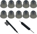 Smokey sluchová pomôcka Power Domes Close Domes Ušné tipy pre ReSound Sure Fit štýl RIC Rite a otvorte Fit BTE sluchový zosilňovač s čistiacimi nástrojmi Čistič kefiek a niesť puzdro (Smokey, Medium)