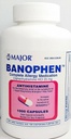 Major Banohpen - Kompletná alergia - Difenhydramín HCI 25 Mg - Antihistaminikum - 1000 kapsúl (1 balenie)