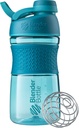 BlenderBottle 20oz SportMixer Protein Shaker Fľaše, Black & Teal, Bundle of 2