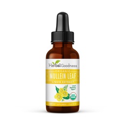 Bylinné dobroty Mullein Leaf Extract - Mullein Drop pre Lungs Detox, Bylinné očakávania a antioxidanty vlastnosti pre respiračné a tráviace zdravie - Mullein Tinculture 1oz