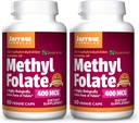 Jarrow Formulates Metyl folate 400 mcg - 60 Veggie Caps, Balenie 2 - Vysoko biologicky aktívna forma folátu - 4. generácie Acid Technology - 120 Total Servings