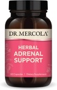 Dr. Mercola Herbal Adrenal Support, 30 Servisov (60 kapsúl), Dietary Supplement, Mood and Stress Management, non-GMO