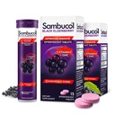 Sambucol Black Elderberry tablety s vitamínom C a zinok - Imunitná podpora doplnok, Black Elderberry s zinkom a vitamínom C šumivé tablety, vysoké antioxidanty, nápoje Fizzies- 30 Počet