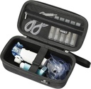 RIACE tvrdé úložné puzdro pre prenosný ručný inhalátor Nebulizer Machine, Astma Inhaler Travel Bag. Vstavané sieťovacie vrecko pre medicínu a príslušenstvo. (iba prípad) - čierna