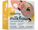 UpSpring Milkflow Immune Support Dojčenie Supplement Drink Mix Senugreek-Free, Moringa bazová citrónová príchuť, Laktačné doplnky na podporu materského mlieka, 16 Mixs
