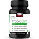 Force Factor ProbioSlim Probiotiká pre ženy a mužov, Probiotiká pre tráviace zdravie na zníženie klíčenia, plyn, & Príležitostná hnačka, s Prebiotiká, LactoSpore, & Zelený čaj na energiu, 30 Kapsule