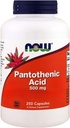 Potraviny, kyselina pantoténová, 500 mg, 250 kapsúl