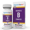 Superior Zdroj Ženy? B komplex - Energetická podpora doplnok pre ženy - Multivitamín s vitamínom B12, vitamín B3 a viac - B vitamín doplnok pomáha zdravie srdca - 60 Sublingválne tablety na rozpúšťanie
