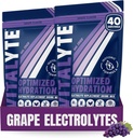 Vitalyte Powder Drink Mix, Isotonic Electrolyte Hydration Mix, Gluten Free Post Workout Powder Mix, balenie po 2, 35 oz. Každá, hroznová chuť