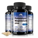 Kálium Magnézium Supplement 1000 mg, Magnézium Draslík Zinok Aspartát Podpora Cievne, kosť, srdce, svalové a nervové zdravie, non-GMO, Vegan, (120 kapsuly)