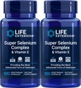 Extension Super Selenium Complex 200 mcg & Vitamín E, 100 Veg Caps (Pack of 2)