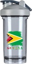 Vintage Guyana Guyanese Flag 18 Ounce Shaker Cup, módna téma Vzor Shaker Fľaša Netesné cvičenie Shake Fľaše 500ML/18 oz Ideálne pre pre cvičenie-2