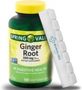 Ginger Root 550 mg, Vegetariánske kapsuly - Dietary Supplement - 100 count - (vrátane Bonus Organizátor) - 1 balenie