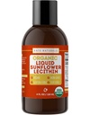 Kate Naturals Slnečnicový lecitín Tekutina pre varenie a pečenie. Tekutý lecitín pre guličky, smoothies & Laktačné doplnky (4oz, Organic, Vegan, Gluten-free)
