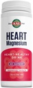 KAL Heart Magnézový nápoj Mix, Červená malina Magnézium Taurat Prášok Srdce Zdravie Doplnky pre zápal, bez cukru, Vegan, 100 Servings, 15.7 oz