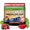 Acli-Mate Mountain Sport Drink Mix - Vysoká nadmorská výška Aklimatizácia Elektrolyty Powder - Energy Powder Mix - Recovery Hydratácia Drink na beh, turistika, cyklistika, cestovanie a ďalšie (1 Tub, CranRaspberry)