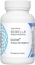 Bebella Gleam Probiotická zmes Skin Lightening w Glutatión-redukovaný NAC Alpha Kyselina lipová VIT C & Marine Collagen Peptidy 60 Kapsule