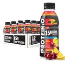 Protein2o 15g Srvátkový proteín Izolačný hydratačný nápoj Plus energia a koncentrácia, 350 mg elektrolytov, 125 mg kofeínu, bez cukru, čerešňová citróna, 16,9 oz fľaša (Stock of 12)