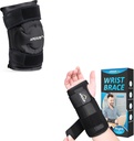 APEXUP Ice Pack for Knee Pain Relief (Veľký, 1PK) + Wrist Breace for Carpal Tunnel (S,Right)