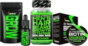 Brada rast Kit w/ 2X Hrúbka Biotín Brada Balm pre mužov & fúzy Wax + Rast fúzy sérum & tvárový vlasový olej + 14- v-1 Biotín Gummy a rast vlasov Vitamíny pre mužov - Formulované v Amerike