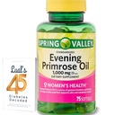 Jarné údolie Večerné Primrose olej Dámske zdravie Dietary Supplement Softgels, 1000 mg, 75 Počet, Softgels, Večerné Primrose olej Kapsule 1000mg Bundle s LualL 45 Diabetes Dekódované