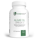 FürstenMED Algae Oil Vegan Omega 3 - Heart, Brain & Joint Health Support - 2000 mg Algae Oil, z toho 700mg DHA & 320mg EPA + 3, 6mg vitamín E na dennú dávku - esenciálne mastné kyseliny