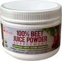 Červené eso 100% Certified Organic Beet Juice Supplement Powder/Nitric Oxide Booster/Helps Stamina, No Sugar Added, Non GMO, 5.3 oz Jar