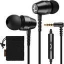 LUDOS OMNITONE Wired Earbuds in-Ear slúchadlá, 5 rokov záruka, slúchadlá s mikrofónom, 3,5 mm Jack Corded Ear Buds, videokonferencia pre iPhone, Samsung, Počítač, notebook, Deti, Školskí študenti