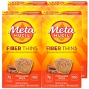 Metamucil Fiber Thins, Daily Fiber Supplement Snack, Psyllium Husk Powder, 5g Fiber per Serving, podporuje tráviace zdravie a uspokojuje hlad, Škorica korenia chuť, balenie 4, 12 slúži každý