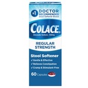 Colace Pravidelná sila Stolový zmäkčovač 100 mg kapsuly 60 gróf Docusate Sodík Stolový zmäkčovač pre jemne závislú úľavu